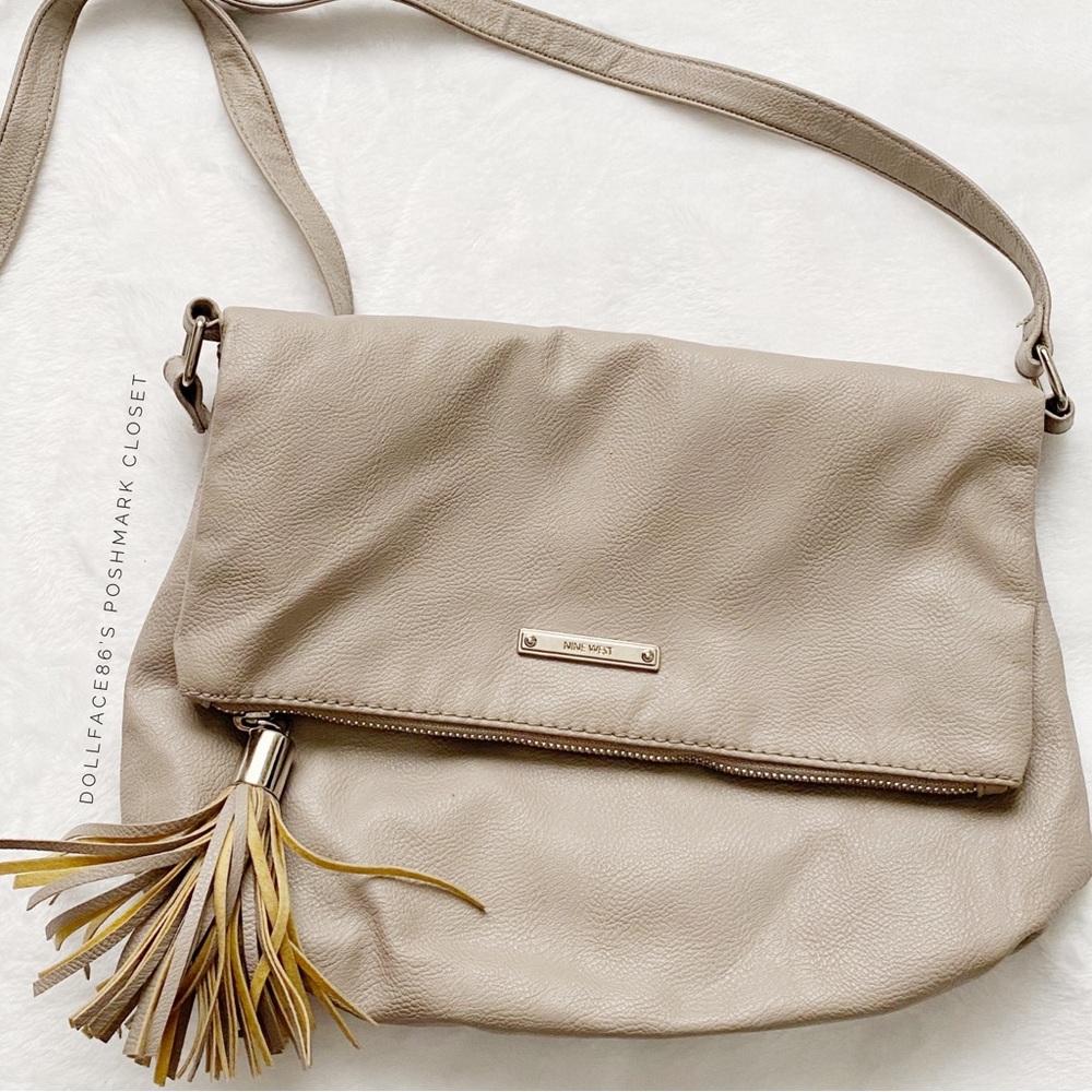 Nine West Crossbody Grey Purse w/ Tassel
